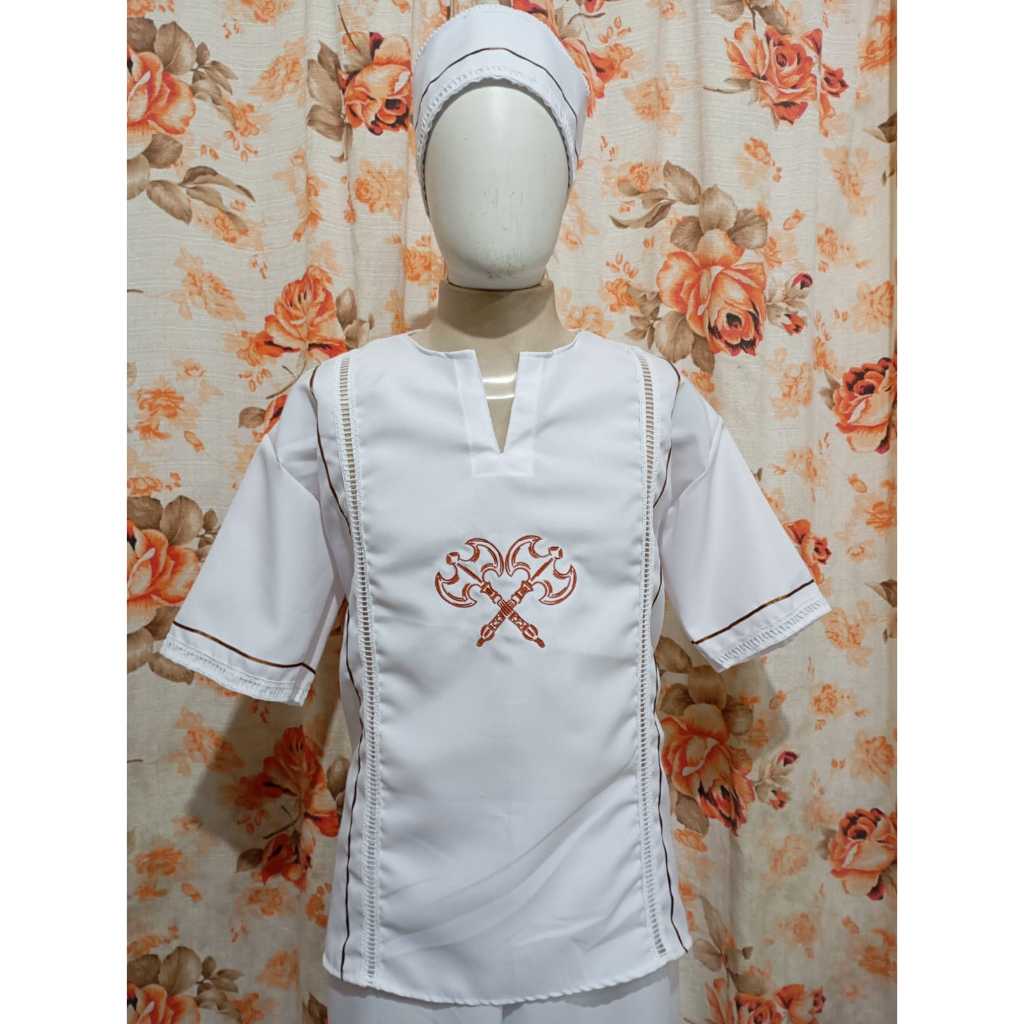 Conjunto Masculino - Umbanda e Candomblé com bordados em Oferta na Shopee