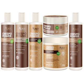 Kit Apse Apice Crespo Power Co Wash + Condicionador 300ml + Máscara 300g + Finalizadores Nutritivos em Oferta na Shopee