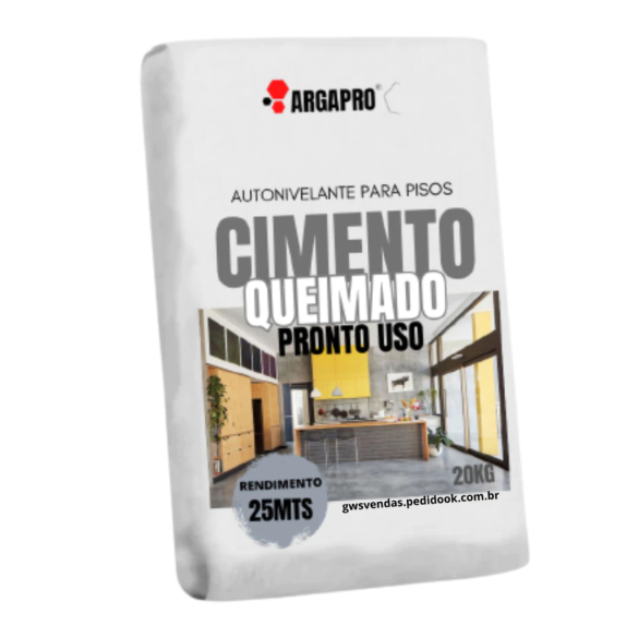 kit  argapro cimento queimado (cinza fosco rustico)  20kg com resina endurecedora