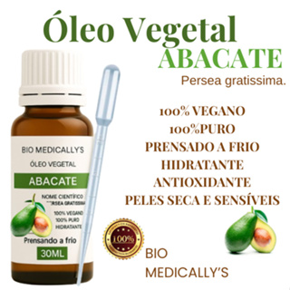 Óleo Vegetal ABACATE (Persea Gratissima) 100% Puro 30ml + Pipeta Dosadora (2PEÇAS) em Oferta na Shopee