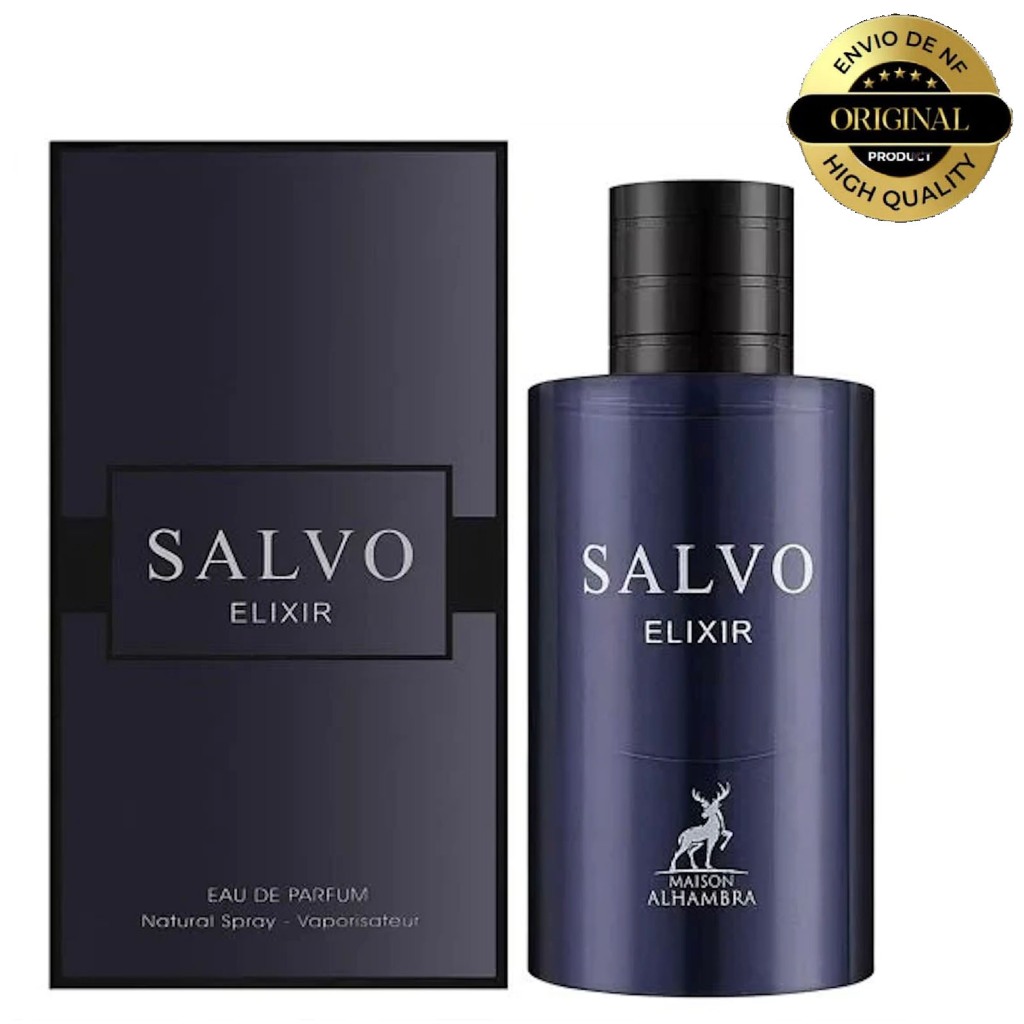 Perfume Árabe Masculino Salvo ELIXIR Alhambra Eau de Parfum 60ML EDP Original Promoção em Oferta na Shopee
