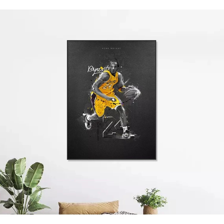 Quadro Decorativo Kobe Bryant Lenda Basquete NBA Mamba Mentalidade Vitória Ícone