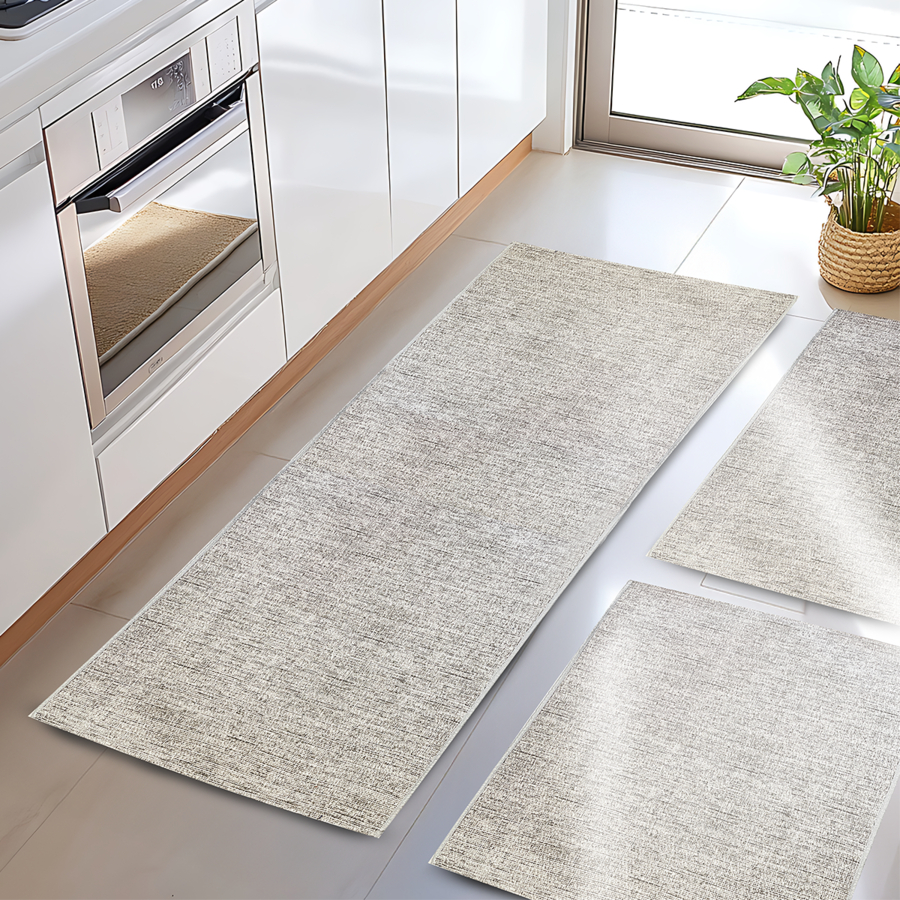 Jogo de tapete para Cozinha Passadeira Decorativa Antiderrapante Kit 03 Peças Enxoval Luxo...