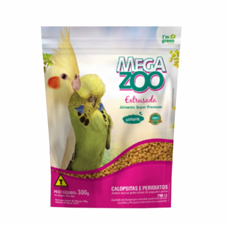 Megazoo Extrusada Calopsitas e Periquitos PM13 - 300g em Oferta na Shopee