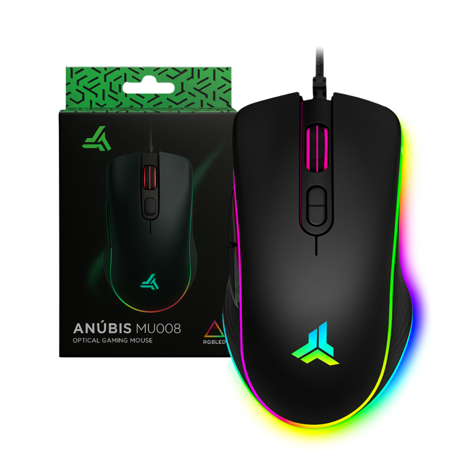 Mouse Gamer RGB para Jogo Óptico Profissional Ergonômico com fio Sensor 3.200 Dpi LED USB PC Videogame