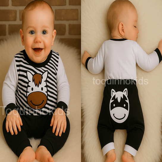 Kit conjunto bory manga longa + calça de bebe menino safari em Oferta na Shopee