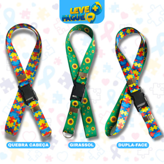 Cordão Identificação Autismo Tea TDAH Deficiência Oculta Ocular Fibromialgia Girassol Dupla Face em Oferta na Shopee