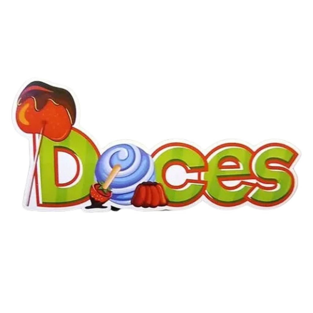 Placa barraca dos doces festas festa junina eventos feiras cod 60.35 (CHOCO)