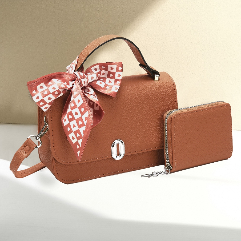Kit 2 Bolsa Feminina Com carteira  Em  Bolsas Transversal De Ombro Novo Estilo Alta Qualidade LZ561