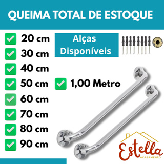ALÇA BARRA DE APOIO 20CM ATÉ 1M CORRIMÃO PISCINAS BANHEIRO SEGURANÇA IDOSO DEFICIENTE PCD AntiQueda em Oferta na Shopee