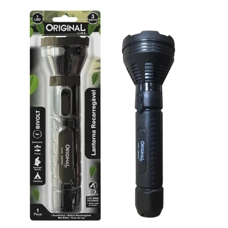 Lanterna Recarregável De Led Camping Pesca Acampamento 3W Bivolt Luz Forte Portátil Sobrevivência em Oferta na Shopee