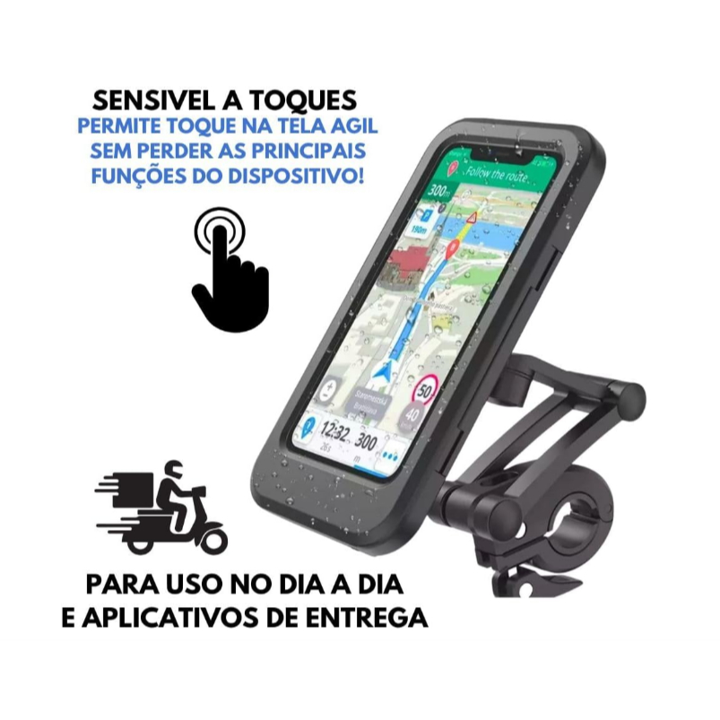 Suporte De Celular Guidão Articulado Para Moto Bike Bicicleta Tela de Até 6,7" Polegadas LION SHOP
