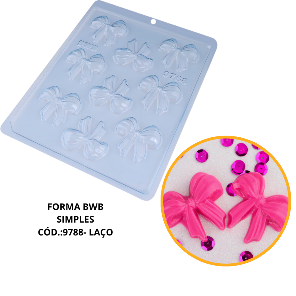 1~10 FORMA SIMPLES LAÇO CÓD.:9788 - (G4) EM ACETATO BWB PARA BOMBOM, DOCES DE CHOCOLATE E CONFEITARIA. em Oferta na Shopee