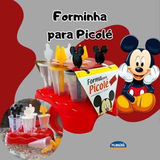 Forminha De Sorvete Infantil Mickey Forma Picolé Divertido - Plasútil - Picolés com frutas, sucos e+ em Oferta na Shopee