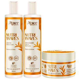 Kit Apse Nutri Waves  – Shampoo + Condicionador + Mascara Apice em Oferta na Shopee