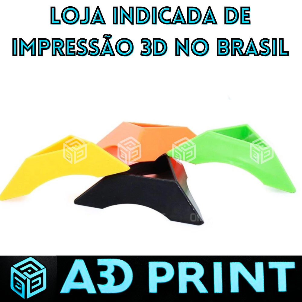 Suporte Base Minimalista Para Cubo Mágico Colorido Impressão 3D Coleção Expositor