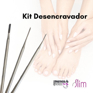 Kit Bisturi Desencravador Slim Podologia - 3 Peças N206, N214 e Formão N254