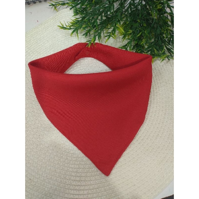 Bandana/Lenço Vermelho Liso para bebê, criança e adulto com botão/Lenço Festa Junina e Arraial em Oferta na Shopee