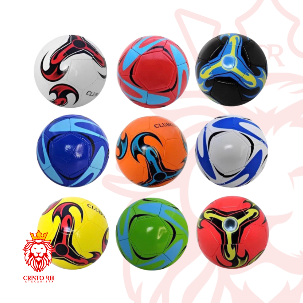 Bolas De Futebol Grande N°5 Campo Quadra Society Futsal Cores Sortidas