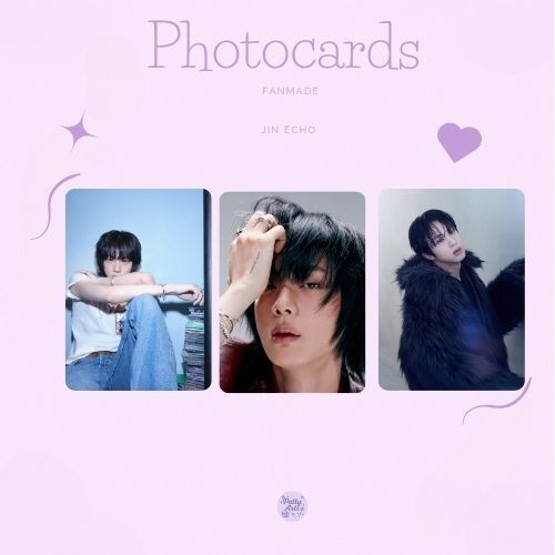 Echo concept  | set 8 photocards fanmade | Jin  |BTS| Kim Seok-jin