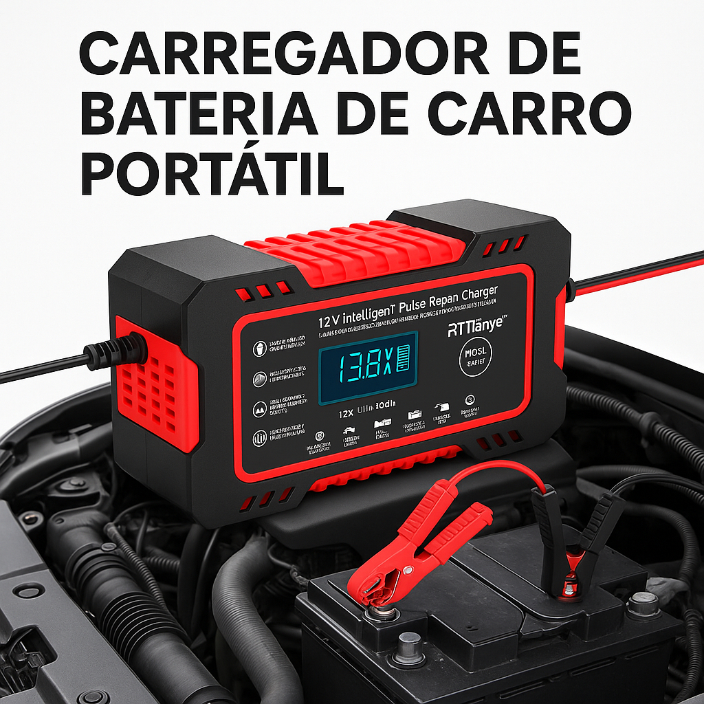 Carregador Bateria 12v Até 100 Amperes Carro Moto Caminhão Range Plane carregador bicicleta elétrica