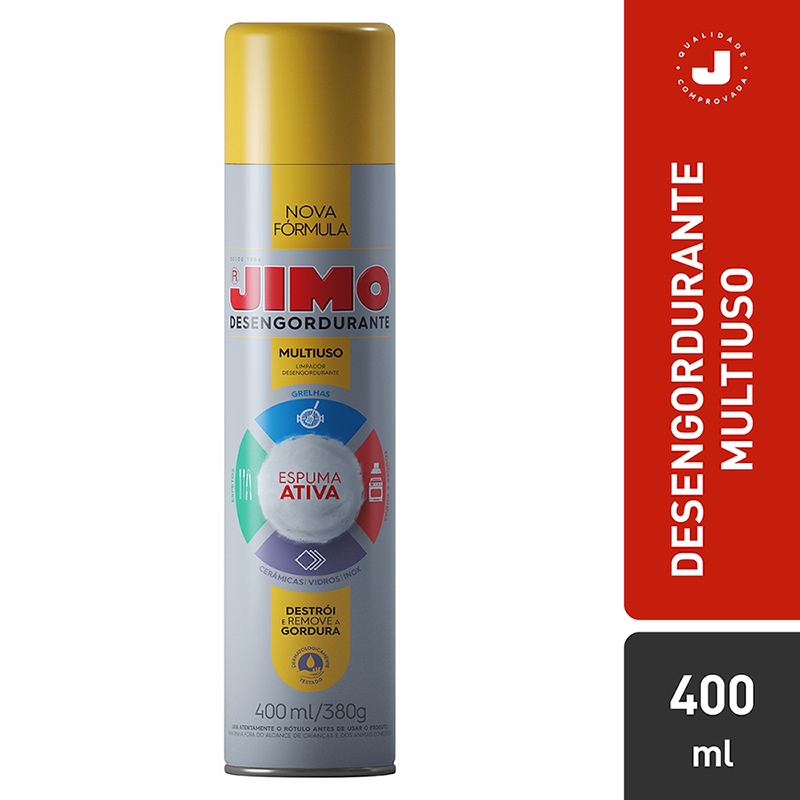 1, 2, 3 ou 4 Jimo Desengordurante Multiuso Aerossol 400ml – Limpeza Profunda | Remove Gordura Difícil |Cozinha Fogão em Oferta na Shopee