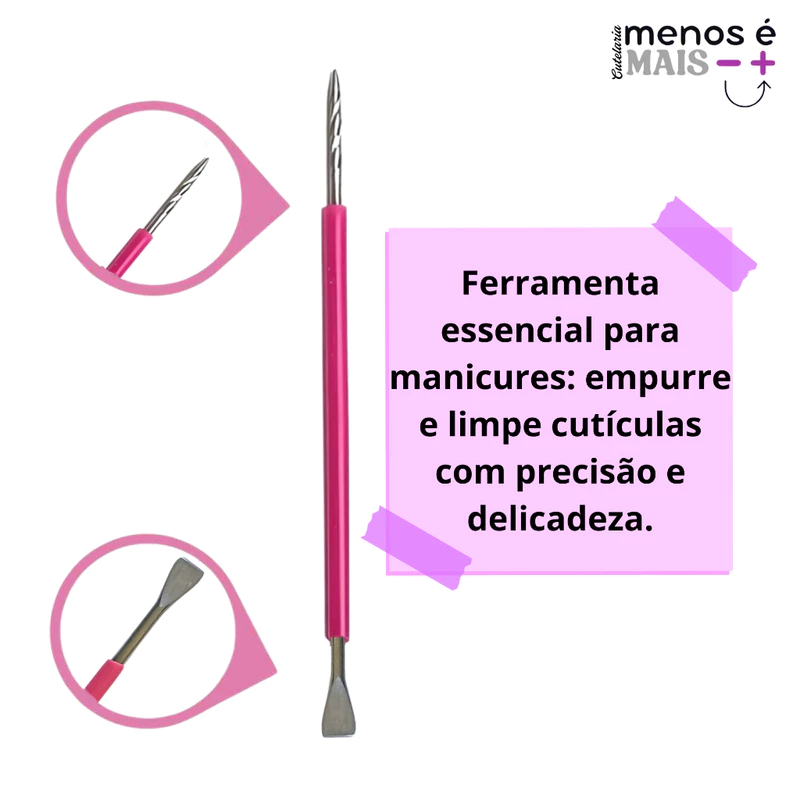 Kit 10 Espátulas de Unha em Inox com Silicone para Manicure — foto 2