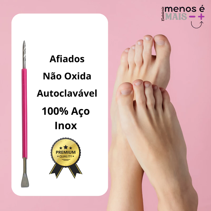Kit 10 Espátulas de Unha em Inox com Silicone para Manicure — foto 5