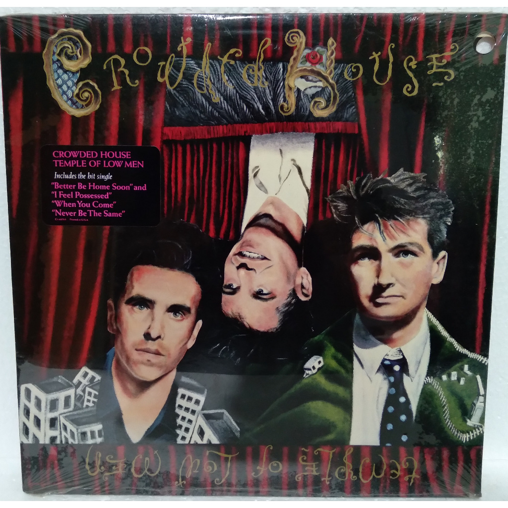 LP - Crowded House - Temple Of Low Men - Imp Usa - 1988 - Lacrado