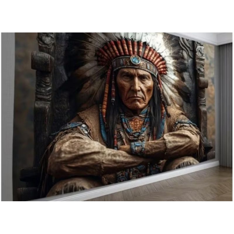 Quadro Decorativo índio cocar tamanho grande
