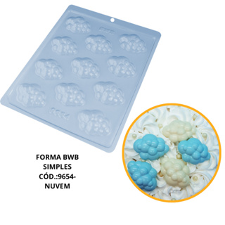 FORMA SIMPLES NUVEM CÓD.:9654  (i8) EM ACETATO BWB PARA BOMBOM, DOCES DE CHOCOLATE E CONFEITARIA. em Oferta na Shopee