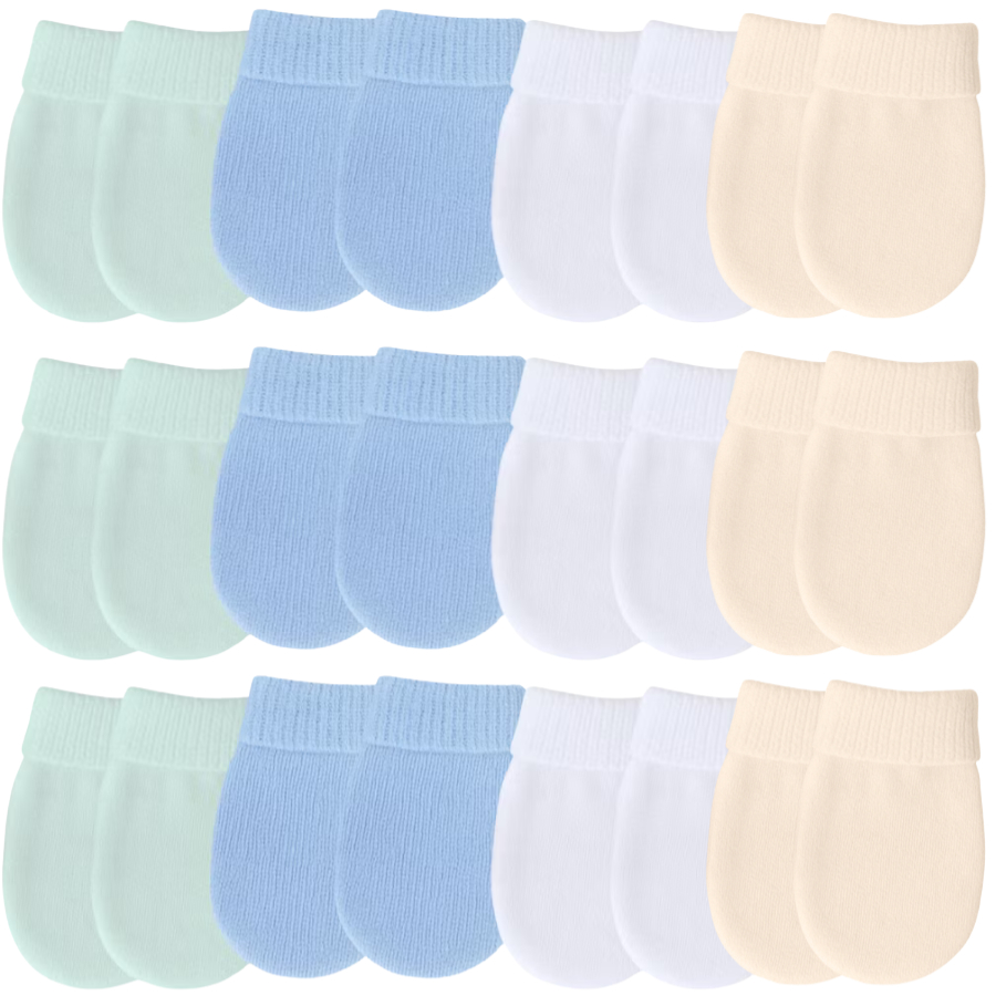 Kit 12 Pares de Luvas Lisas Para Bebê Recém Nascido RN Macia Confortável Maternidade Enxoval Kit 12 Pares de Luvas Lisas Para Bebê Recém Nascido RN Macia Confortável Maternidade Enxoval