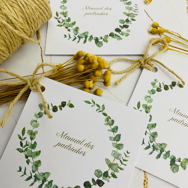 kit 8/12/14/16/17/18/20/22 Manual dos padrinhos e madrinhas personalizados
