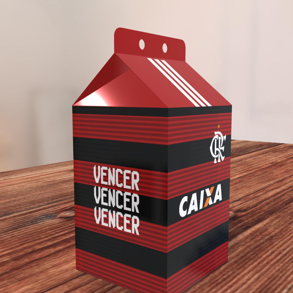 Caixa Milk Personalizada Futebol com Nome - Lembrancinha Festa Aniversário Infantil Esportiva