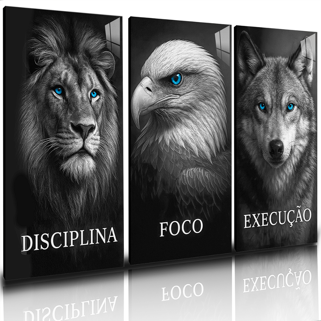 Quadros Decorativos Disciplina Foco Execução Animais 120x60 em Oferta na Shopee