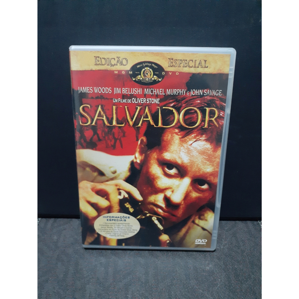 Salvador, o Martírio de um Povo, DVD Nacional, Oliver Stone, James Woods, James Belushi, raro, fora de catálogo