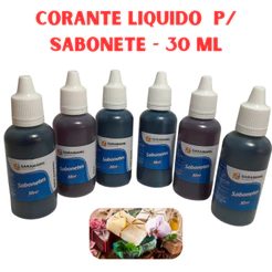 Corante liquido para sabonetes Saramanil l Corante para sabonete artesanal 30 ml