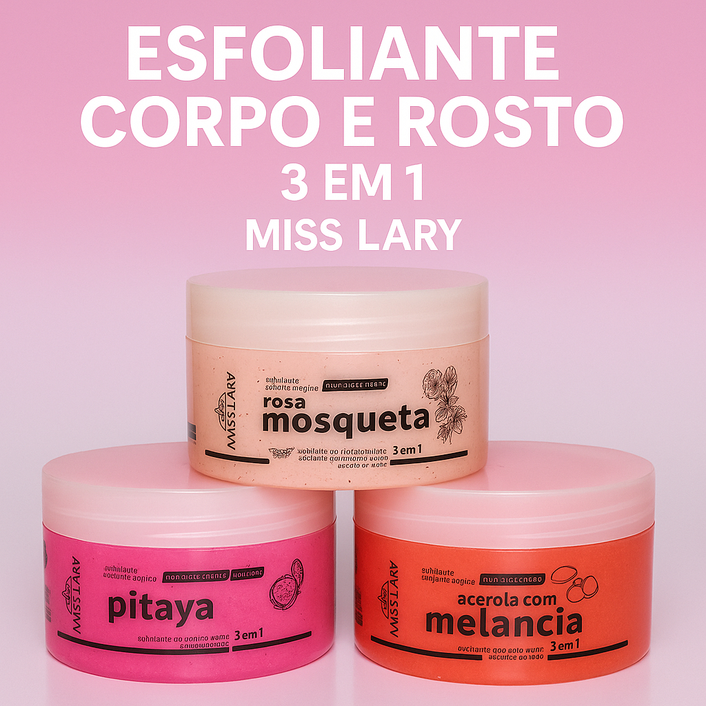 Esfoliante Corpo e Rosto 3 em 1 240g Miss Lary