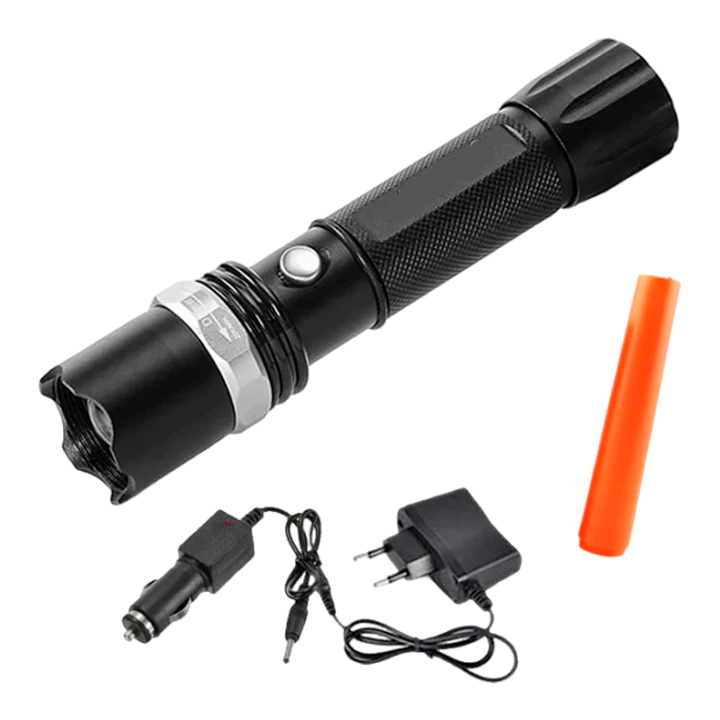 Lanterna Tática Recarregável Swat Profissional LED Alta Potência – Bateria 5800mAh + Acessórios