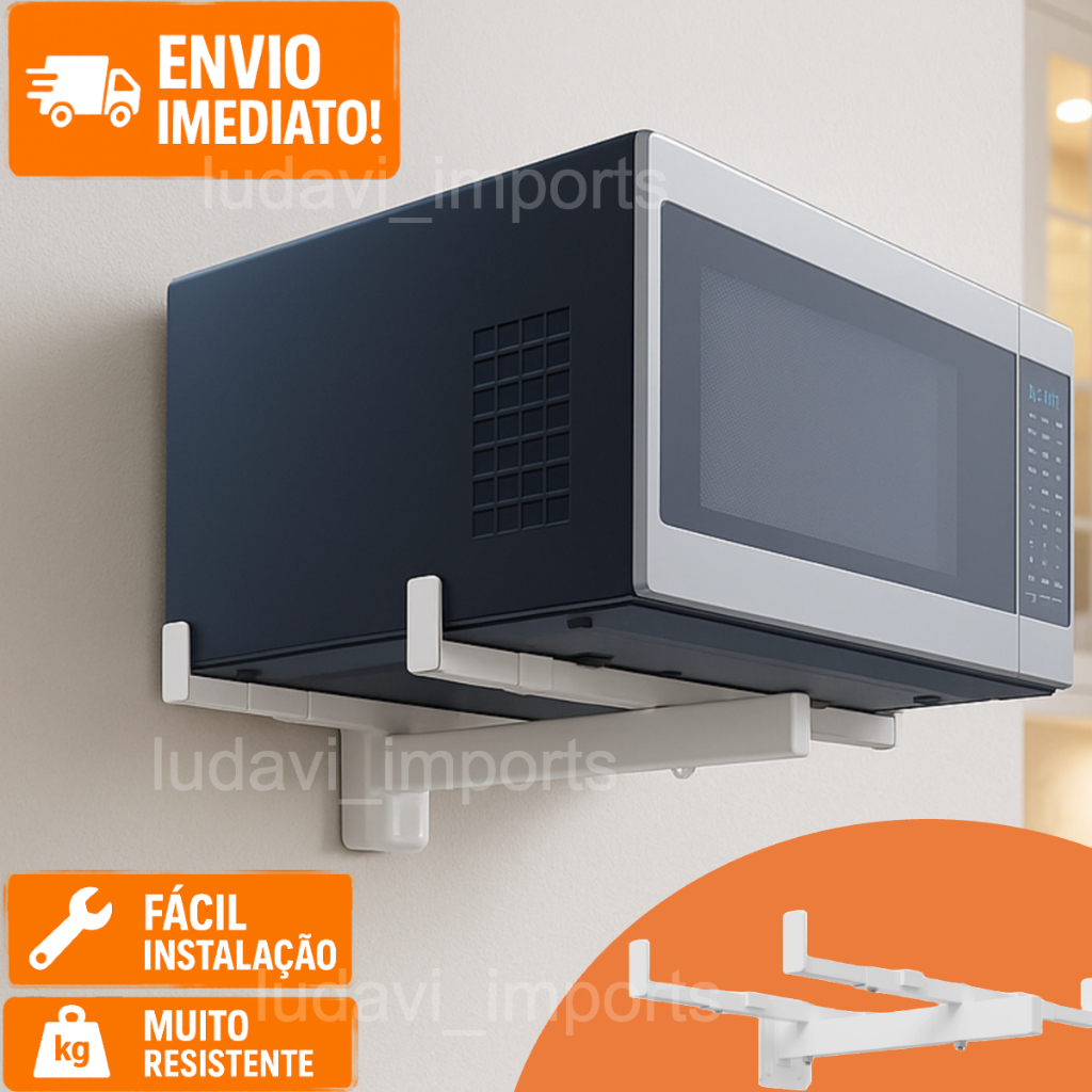 Suporte para Microondas de Parede serve para forno