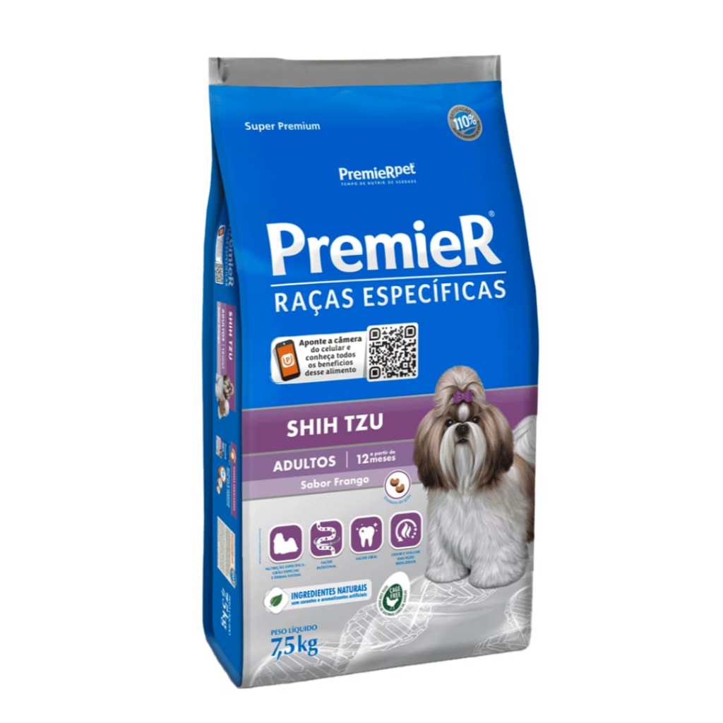 Ração Premier Raças Especificas Shih Tzu Adulto Sabor Frango 2,5 Kg