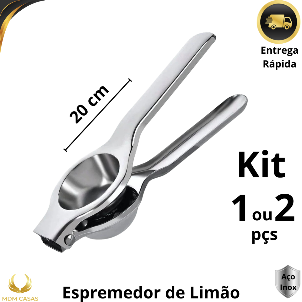 Espremedor de Limão e Frutas Cítricas Aço Inox Reforçado Utensílio Cozinha Restaurante Bufffet em Oferta na Shopee