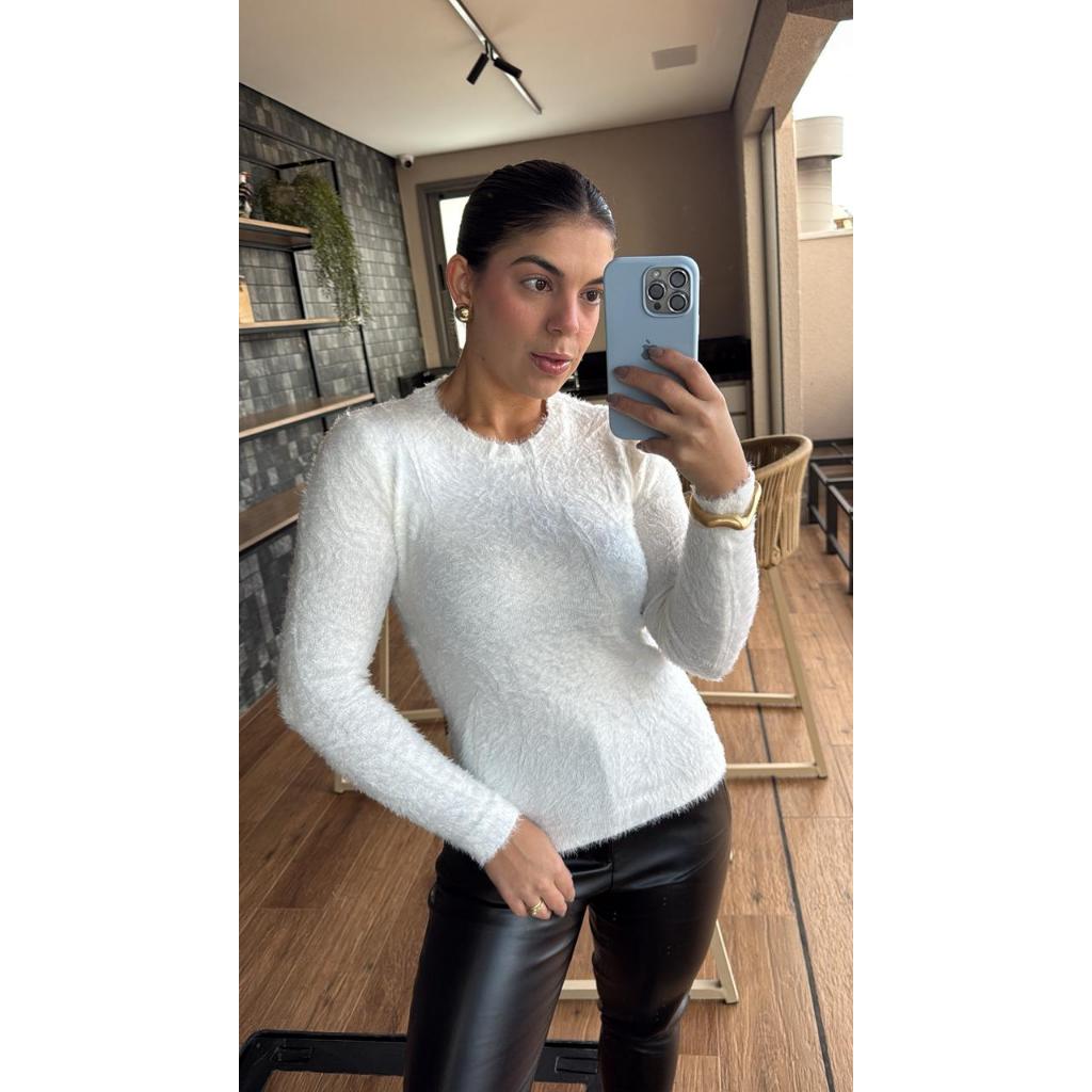 Blusa De Pelinho Feminina Isa Manga Longa