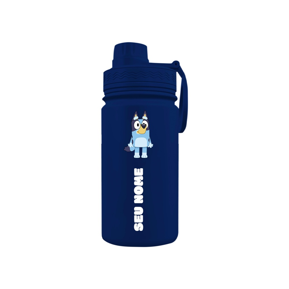 Garrafa Térmica Fresh Com Alça Personalizada Infantil com Seu Nome 350ml 550ml 600ml - Bluey Heeler em Oferta na Shopee