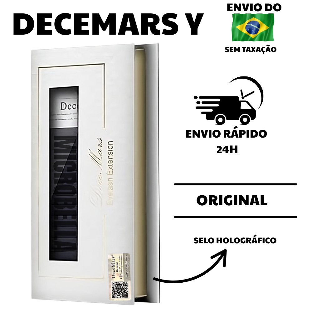 Cílios Decemars Y Volume Brasileiro Fio YY Selo Original Extensão de Cilios Alongamento Adesivo Cola