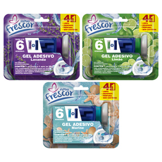 Gel Adesivo Sanitário com Aplicador 6 aplicações 38g Novo Frescor Duração até 6 Semanas em Oferta na Shopee