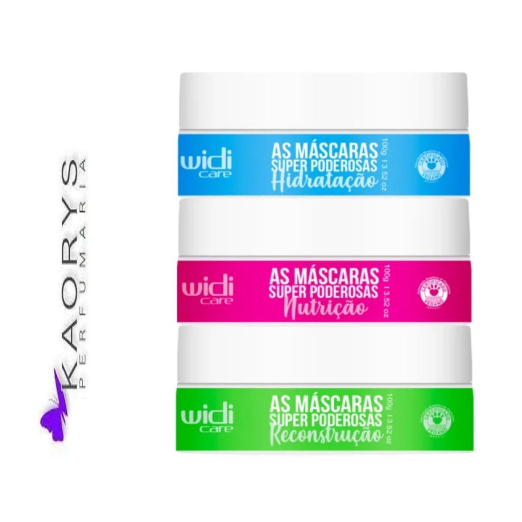 Kit super poderosas cronograma capilar 100g cada 3UN - Widi Care