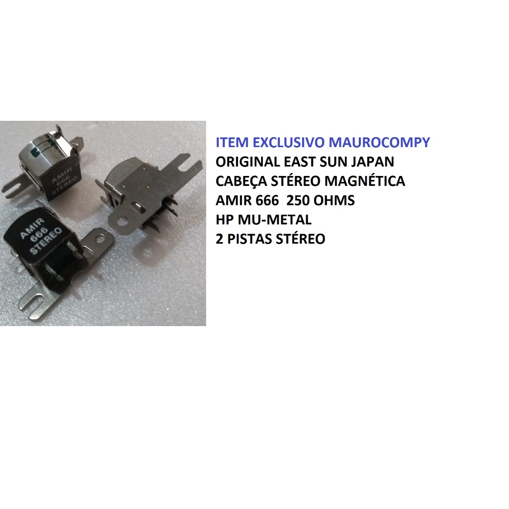 2 X Cabeça Stéreo Amir 666 Hp Mu-metal 240~250 Ohms rádio K7 tape deck's Promoção