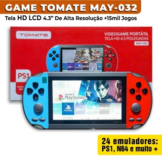 Video Game Portátil Tomate Tela HD LCD 4.3 Alta Resolução Ps1, N64 64GB MAY-032 +15mil Jogos em Oferta na Shopee