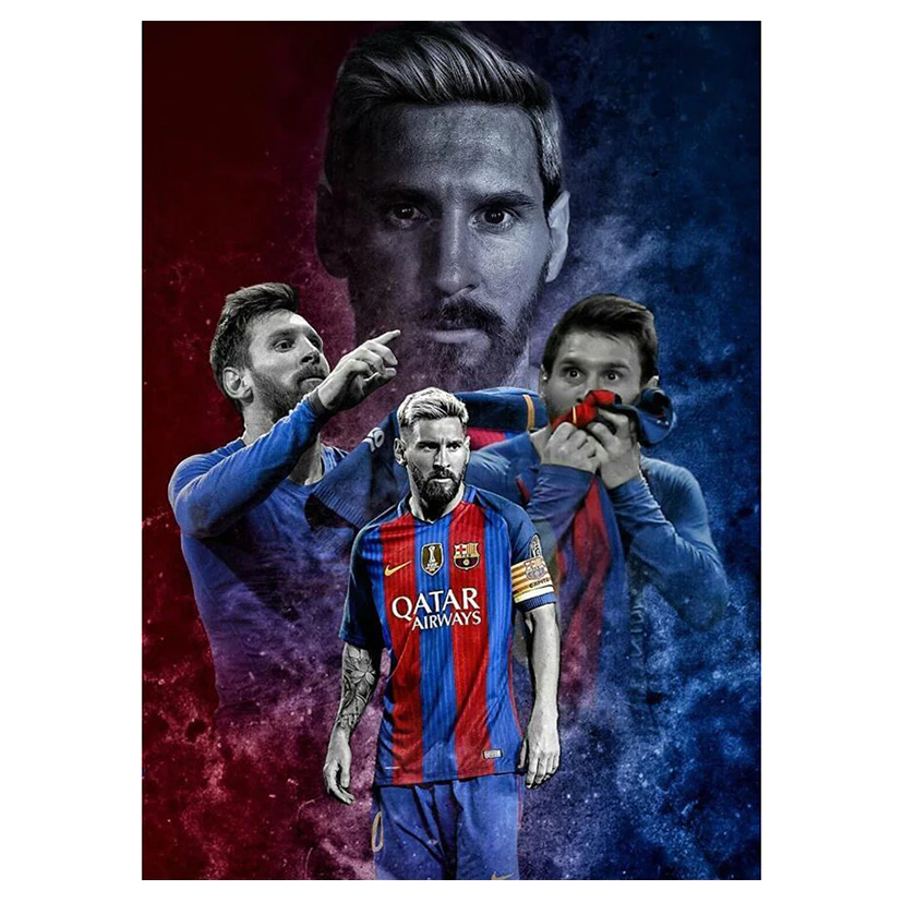 Quadro Decorativo Messi Futebol Barcelona Craque Habilidade Talento Gênio Esporte